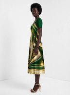 "Shanga" Sweetheart Midi Dress