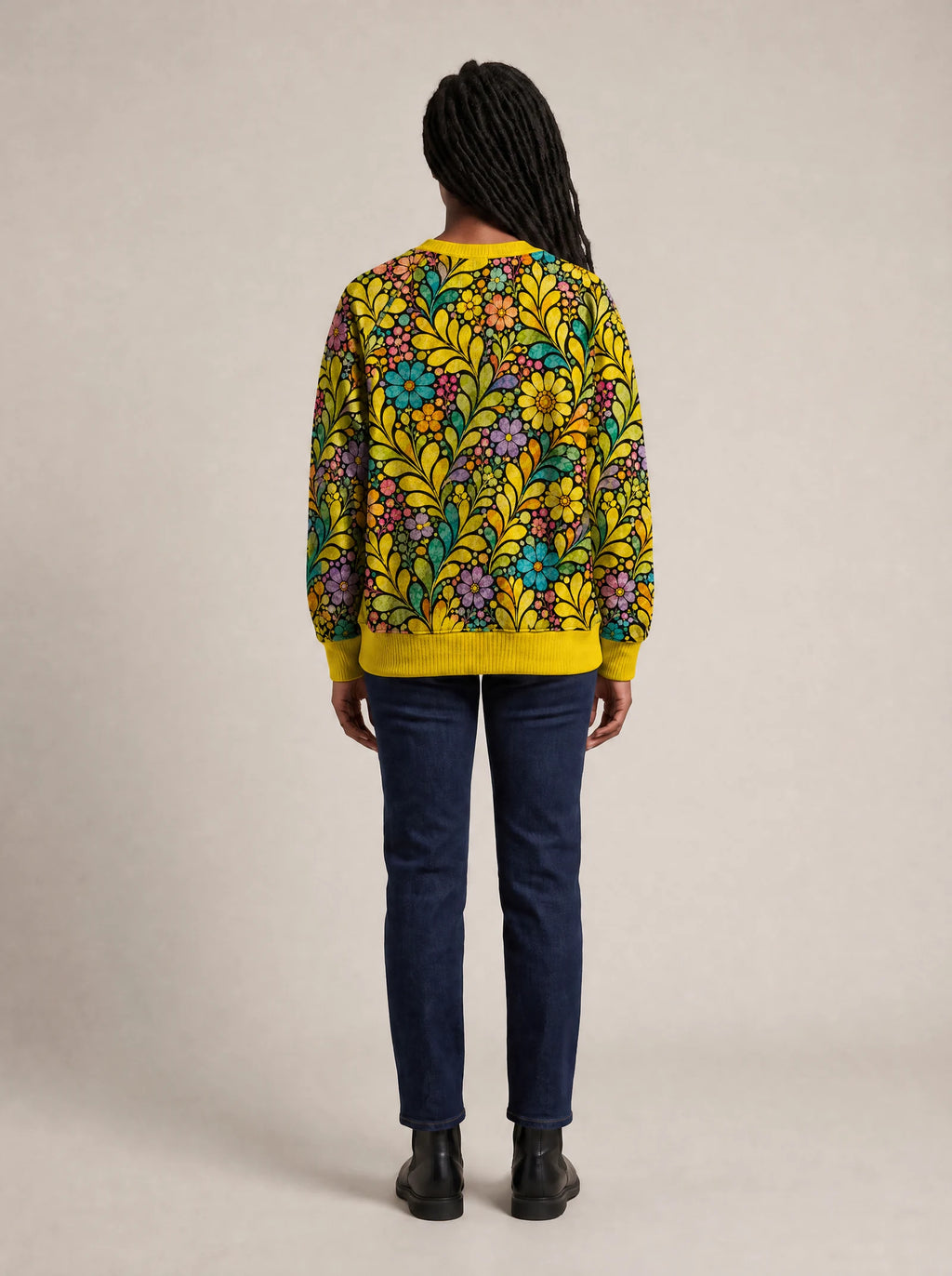 "Njano" Sweatshirt — back view on model