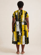 "Mvua" V Neck Midi Dress