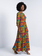 "Msonge" Long Sleeve Maxi Dress