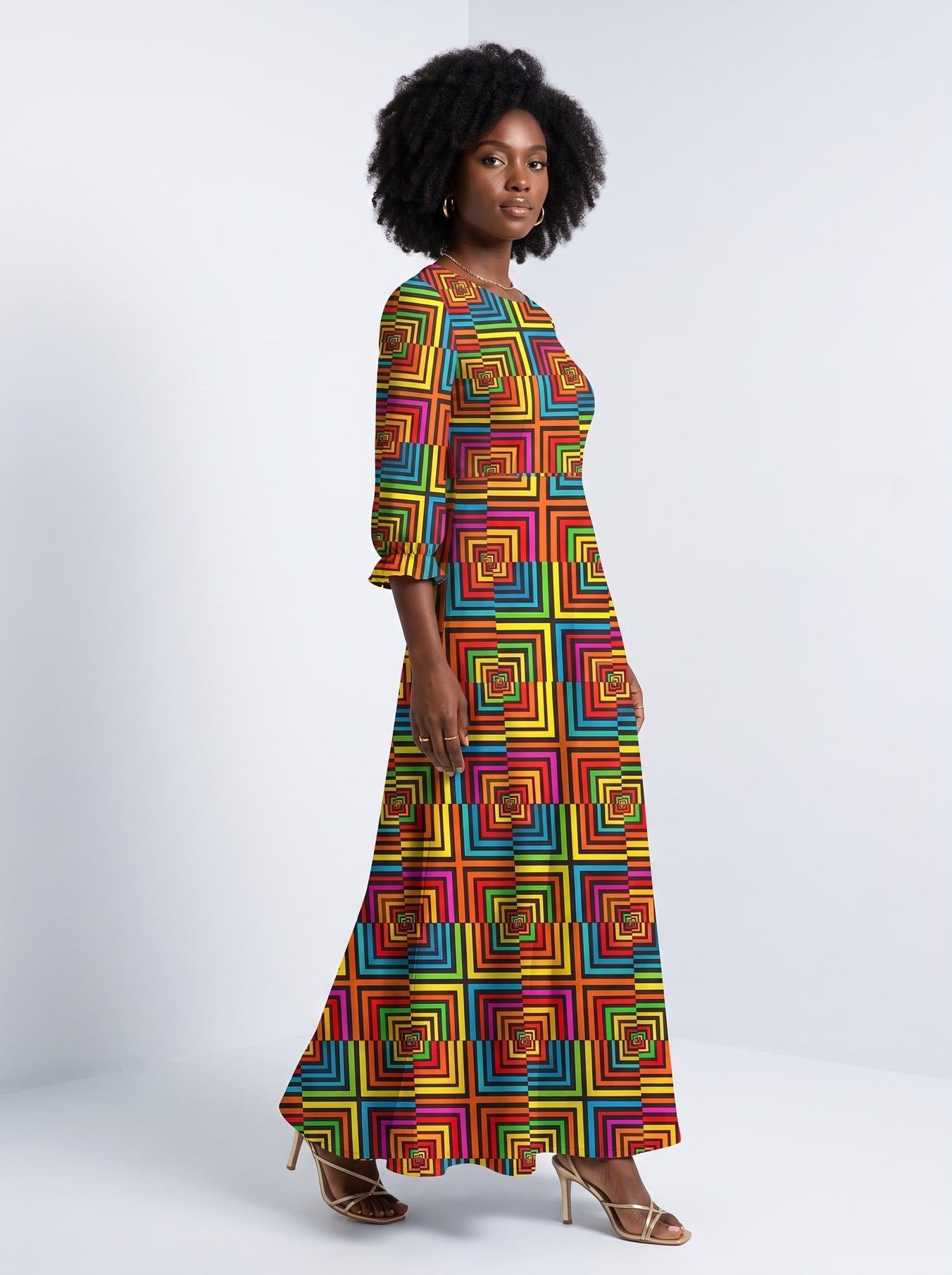"Msonge" Long Sleeve Maxi Dress