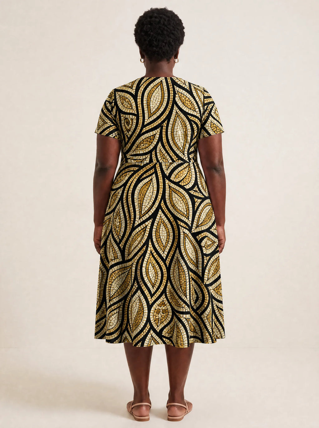 "Ashanti" V Neck Midi Dress