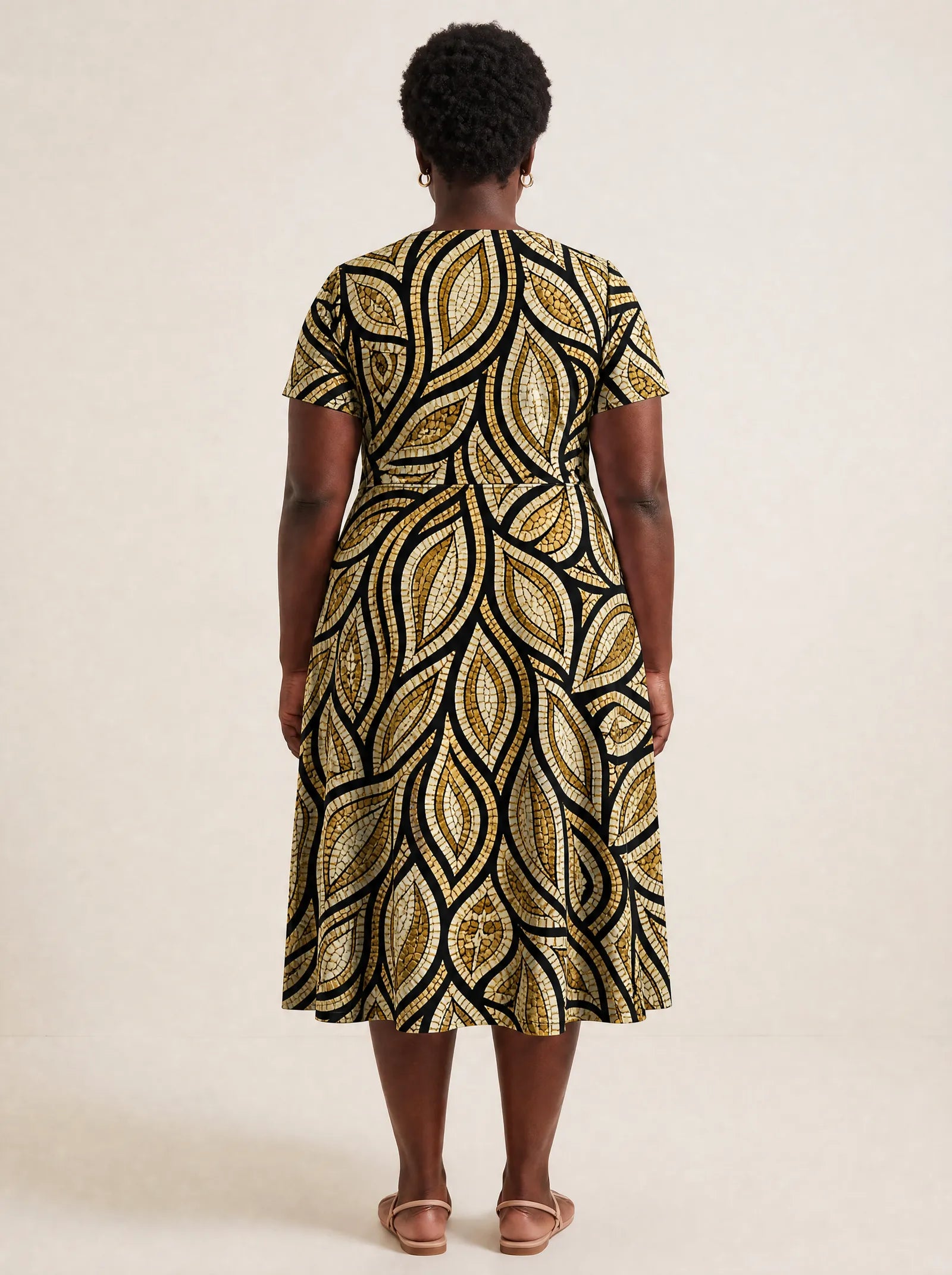 "Ashanti" V Neck Midi Dress