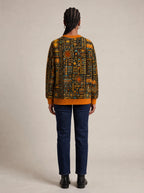 "Afrocentric Pattern" Sweatshirt — back view on model