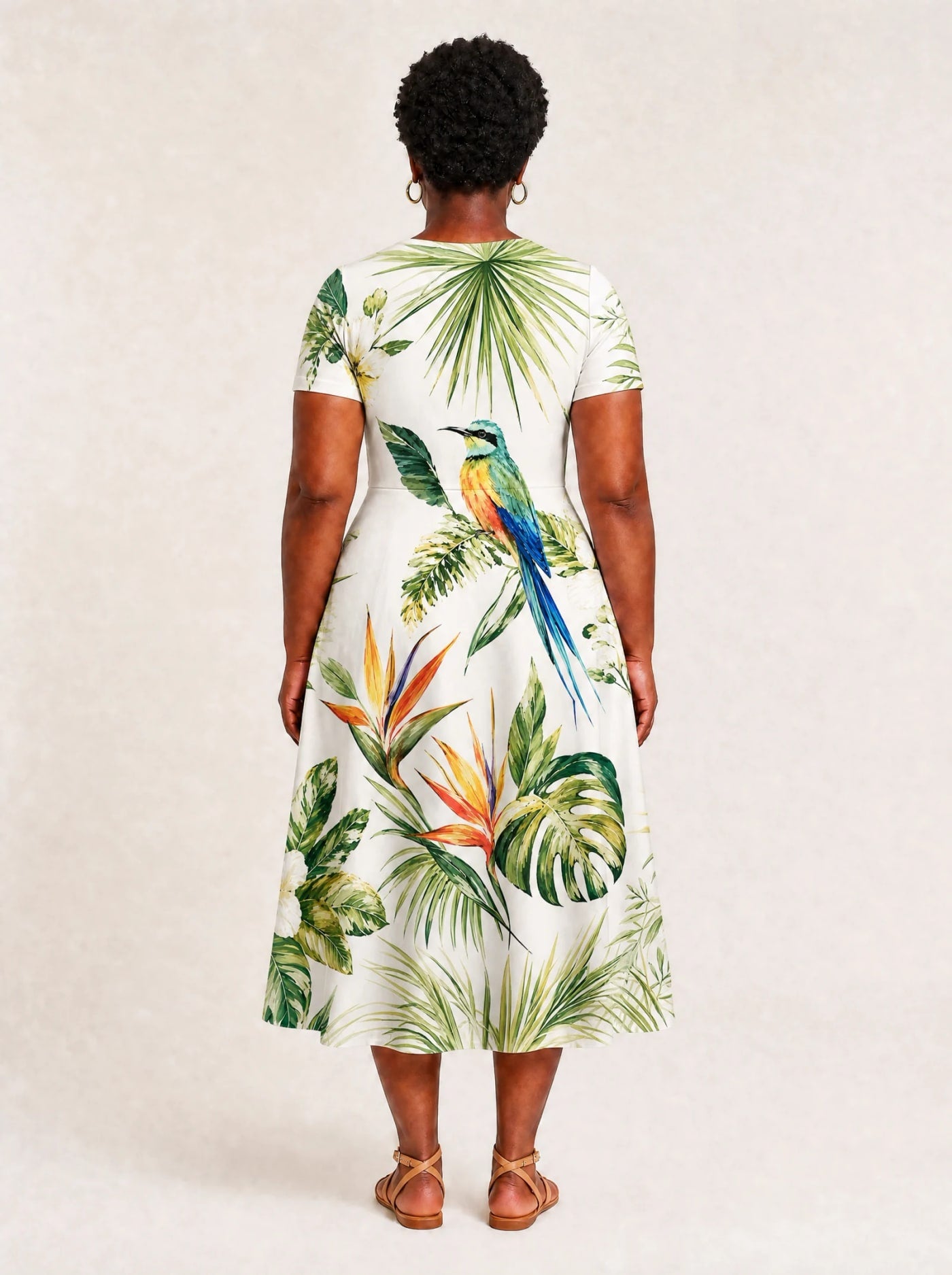 "Ndege" V Neck Midi Dress Promo