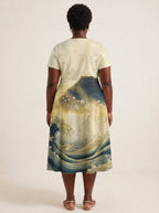 "Wimbi" V Neck Midi Dress