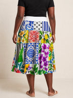 "Kisiwa" Twirl Skirt — back view on model