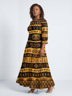 Baraka Long Sleeve Maxi Dress