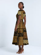 "Sankofa" Sweetheart Midi Dress