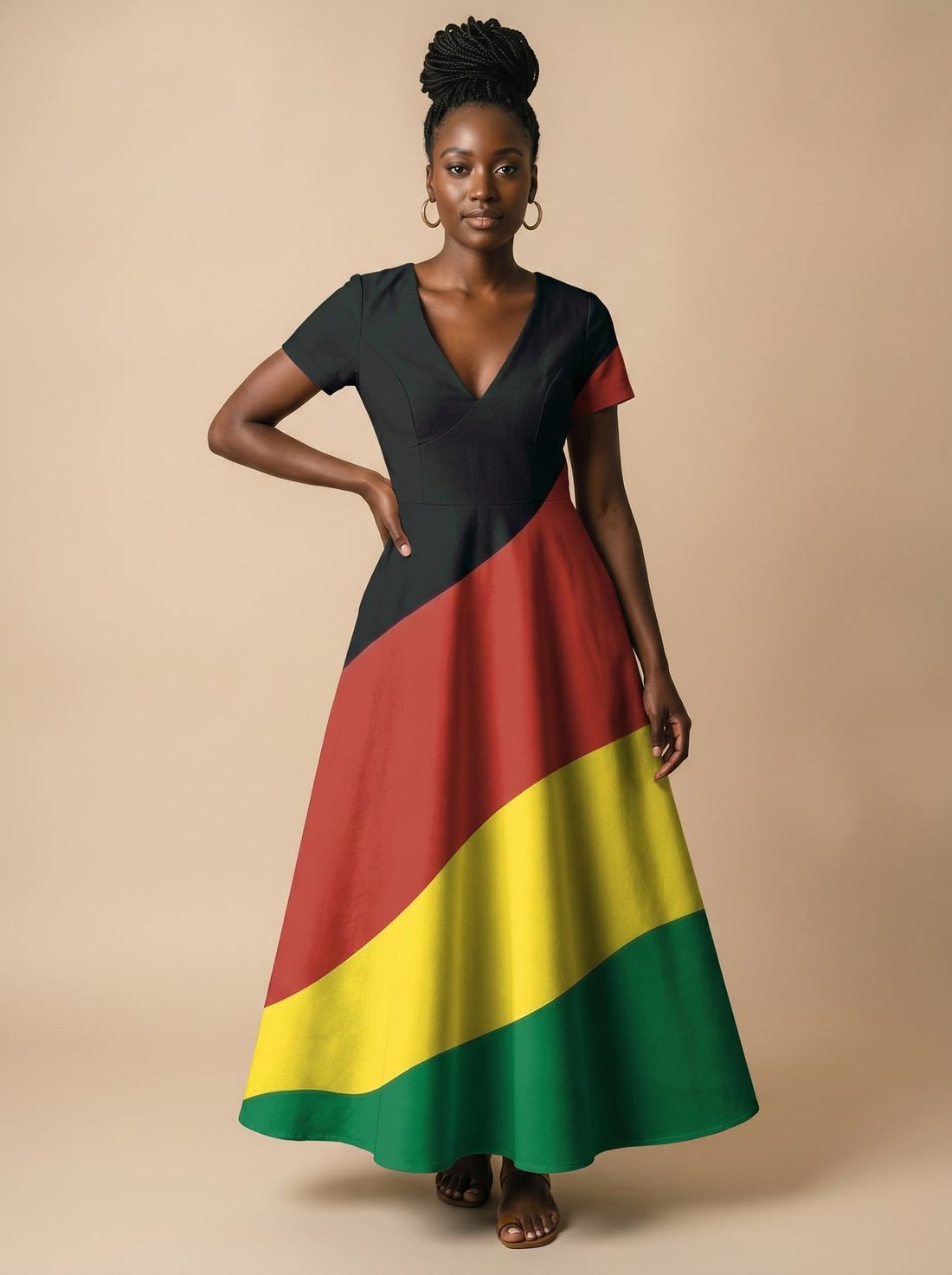 Black History Short Sleeve Maxi Dress