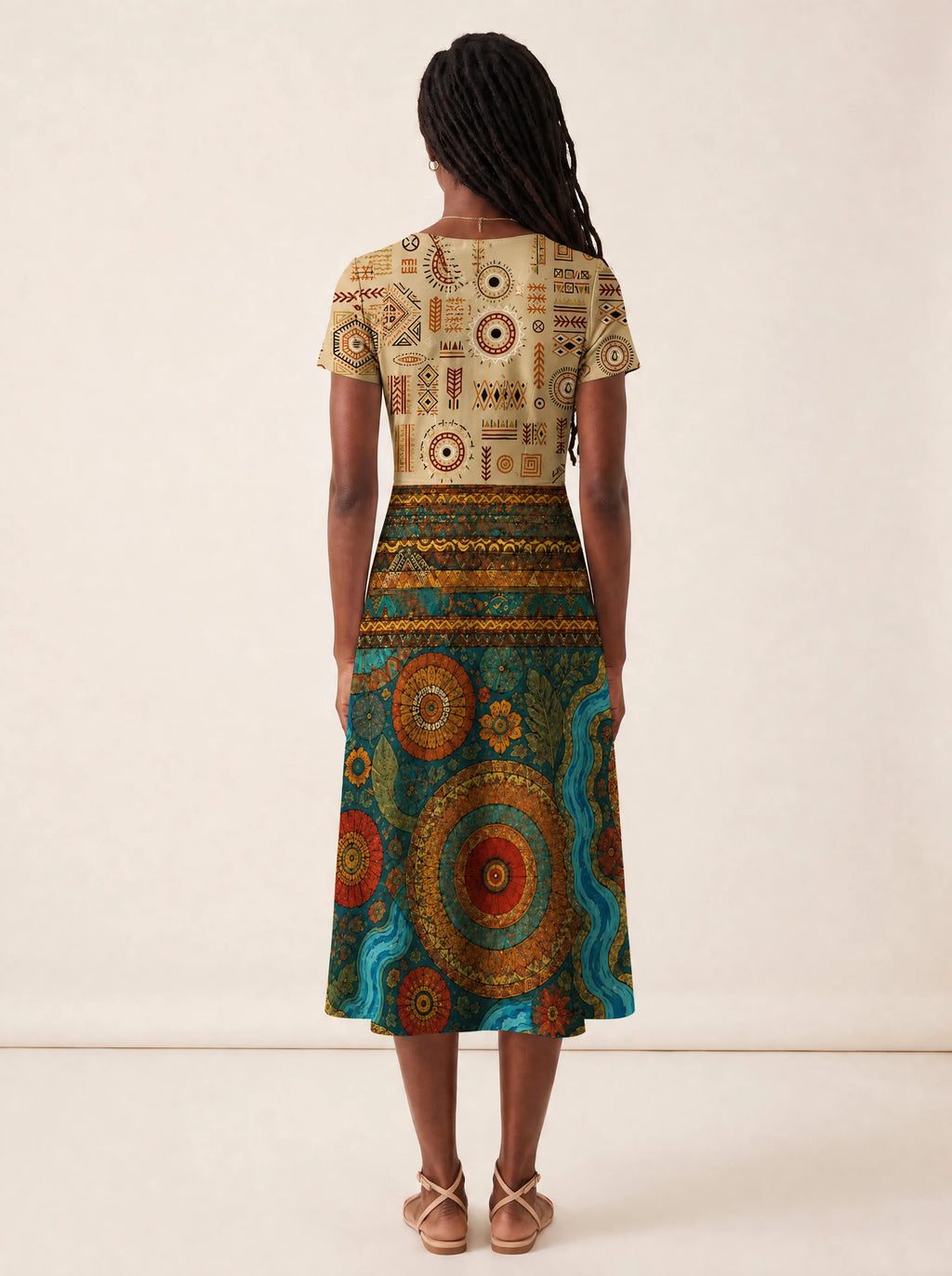 "Mto" V Neck Midi Dress