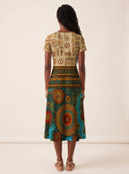 "Mto" V Neck Midi Dress