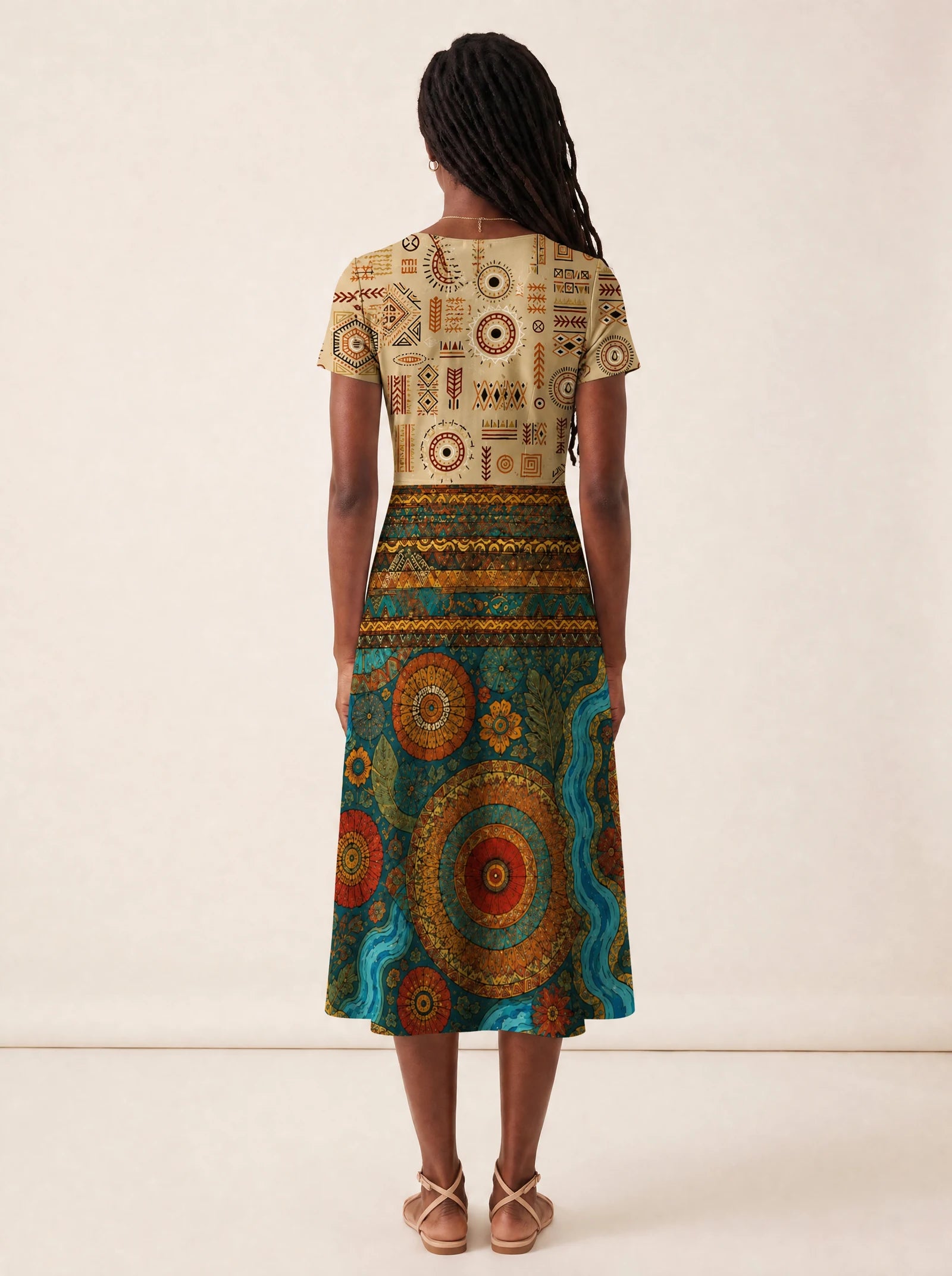 "Mto" V Neck Midi Dress