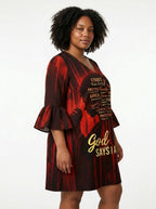 "Asante" Stacked Ruffle Sleeve Dress