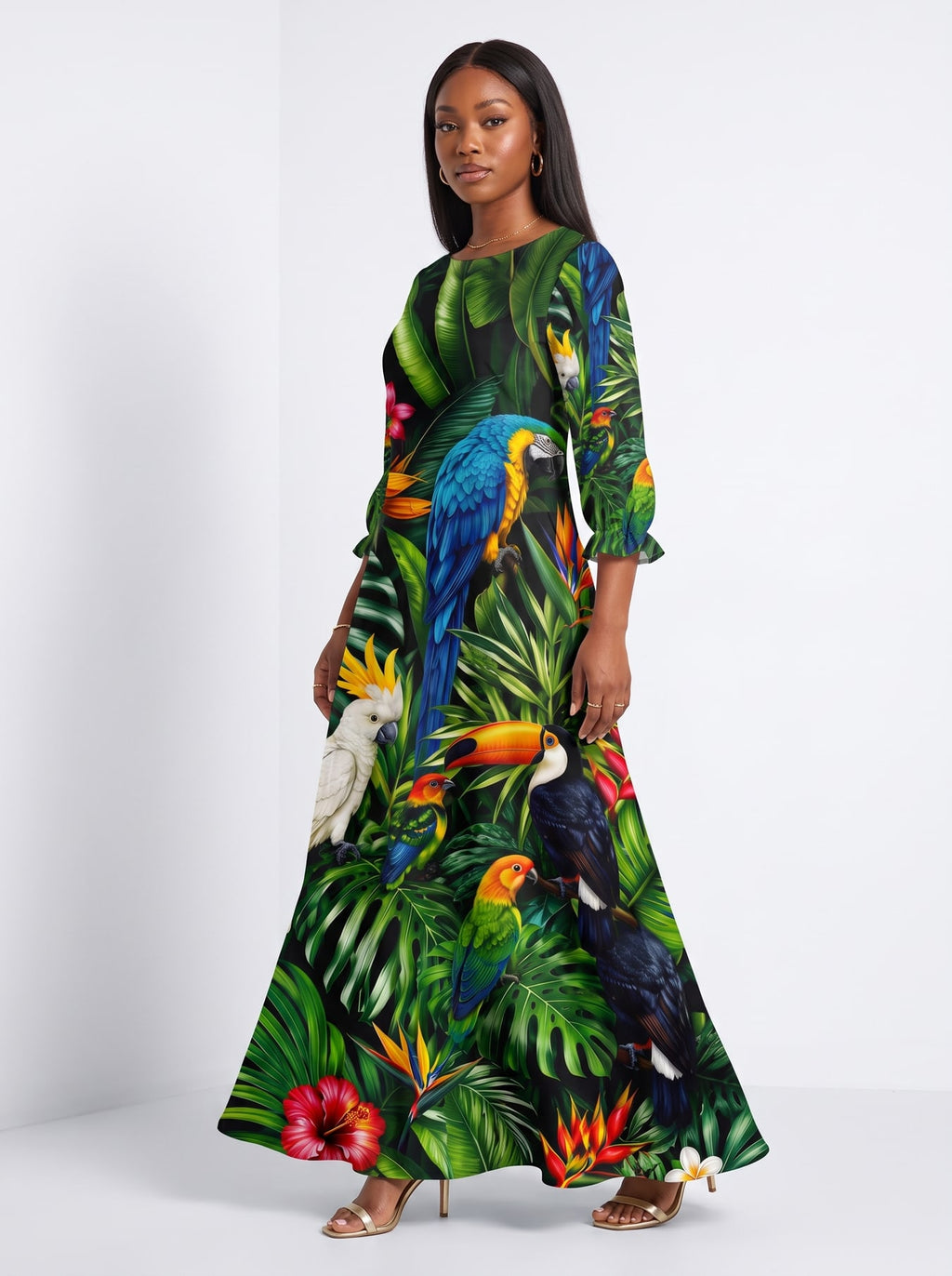 "Manyoya" Long Sleeve Maxi Dress