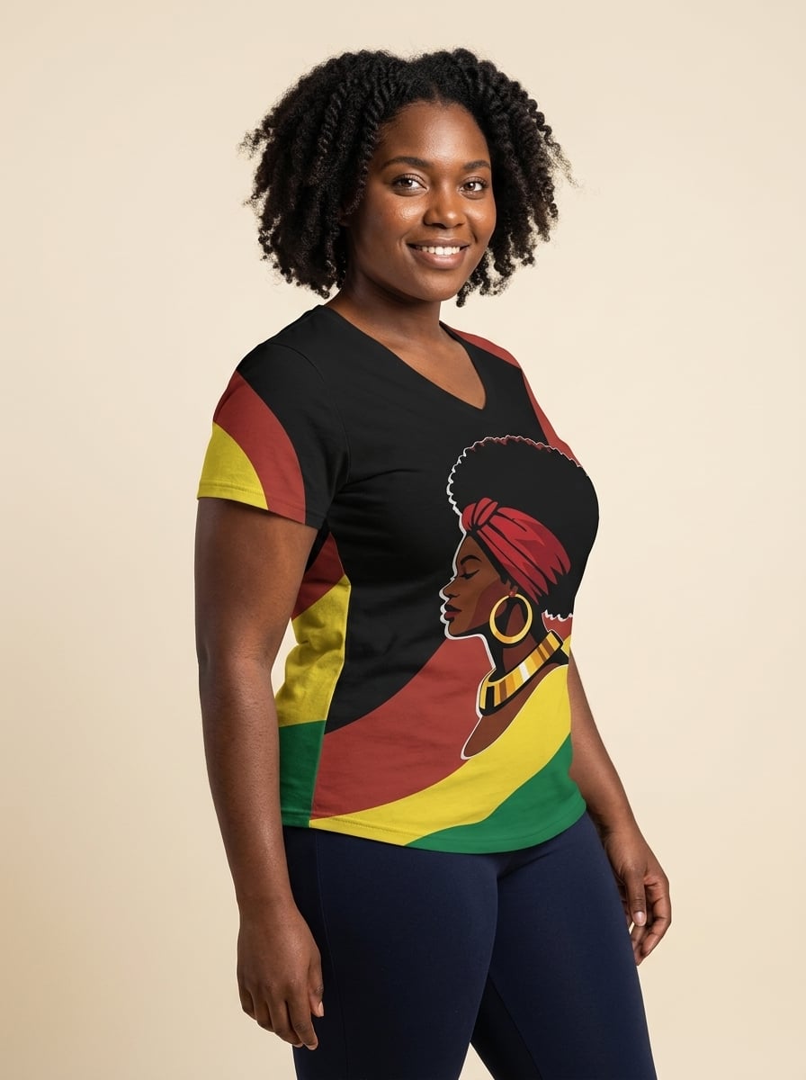 Black History V-Neck T-Shirt