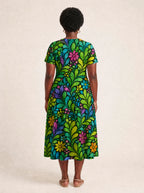 "Zumaridi" V Neck Midi Dress