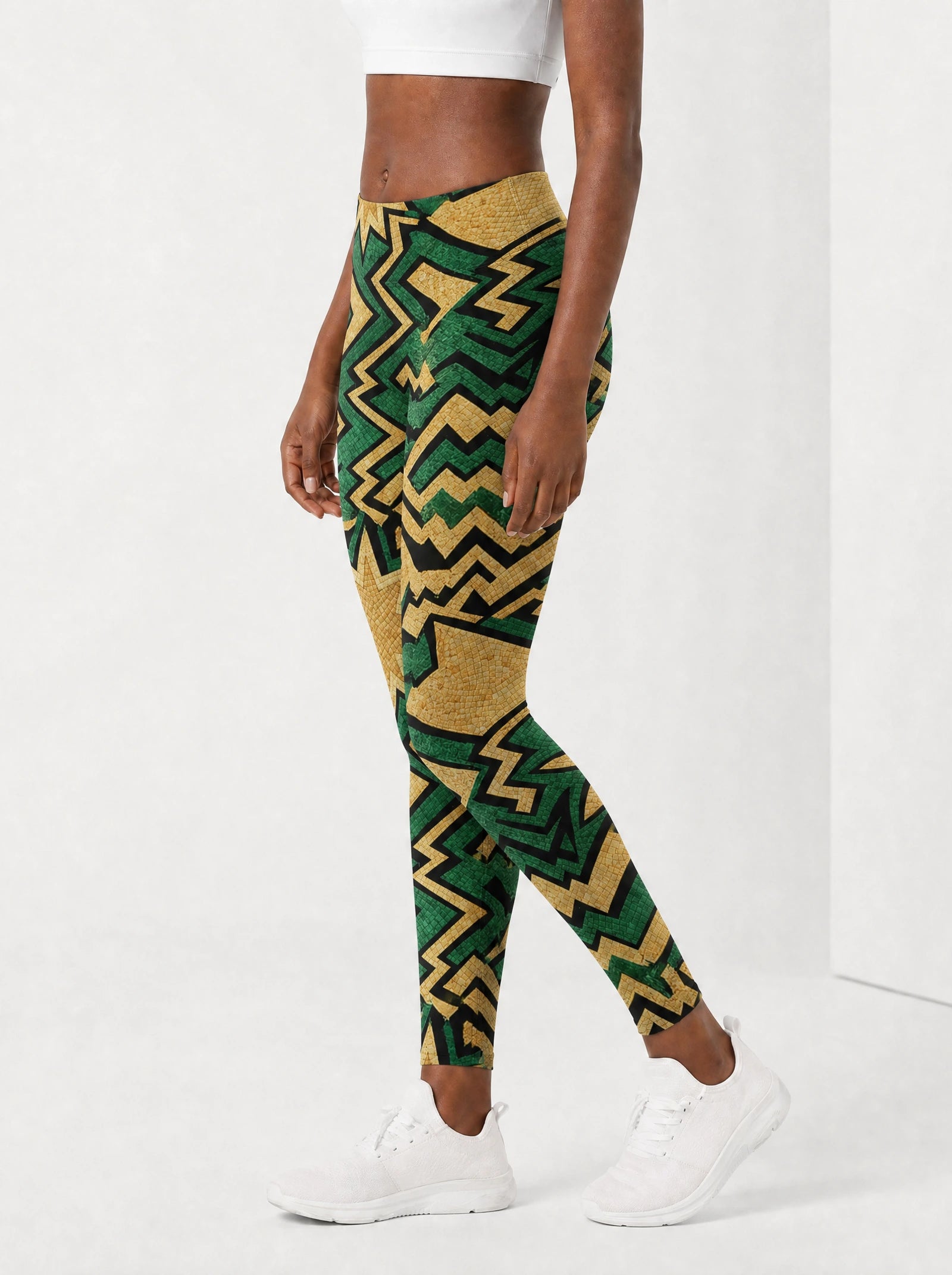 Emerald Sheba Leggings — side view on model