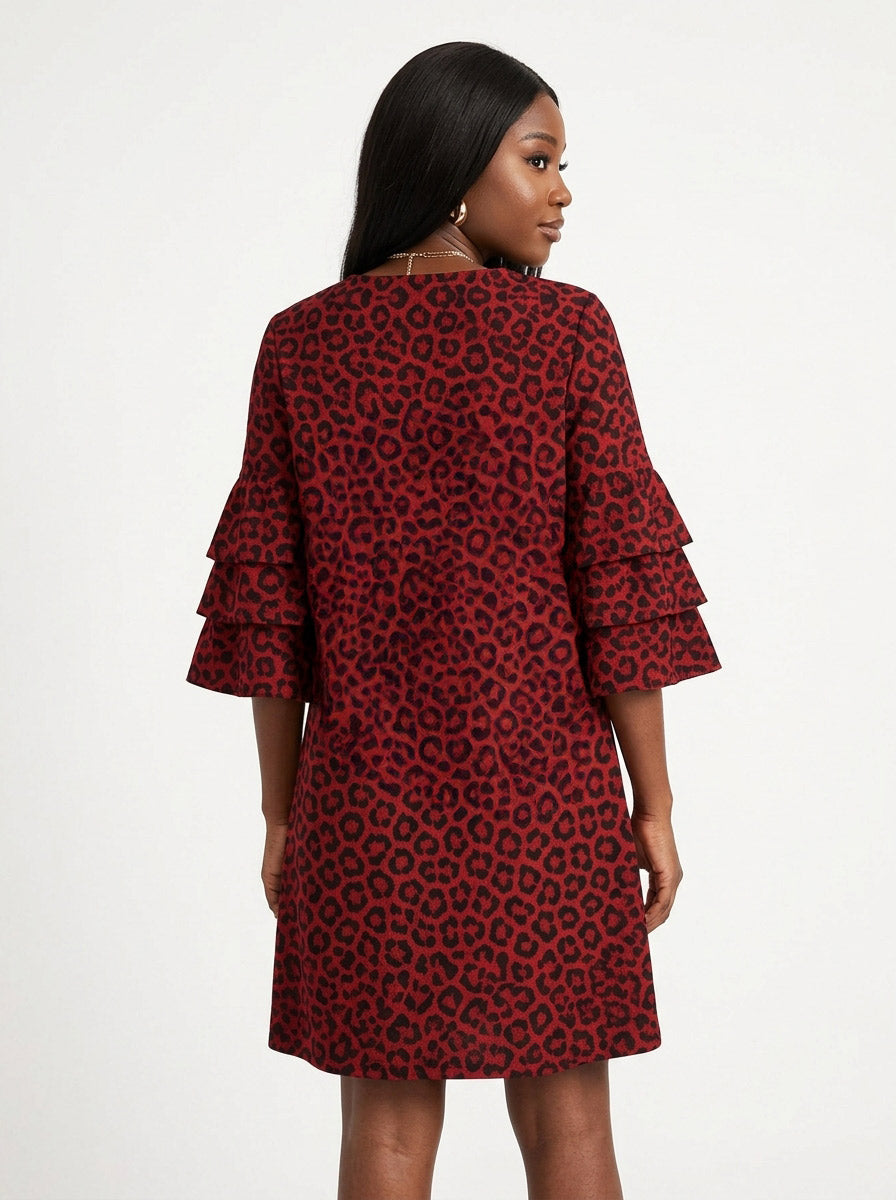 "Unstoppable" Stacked Ruffle Sleeve Dress