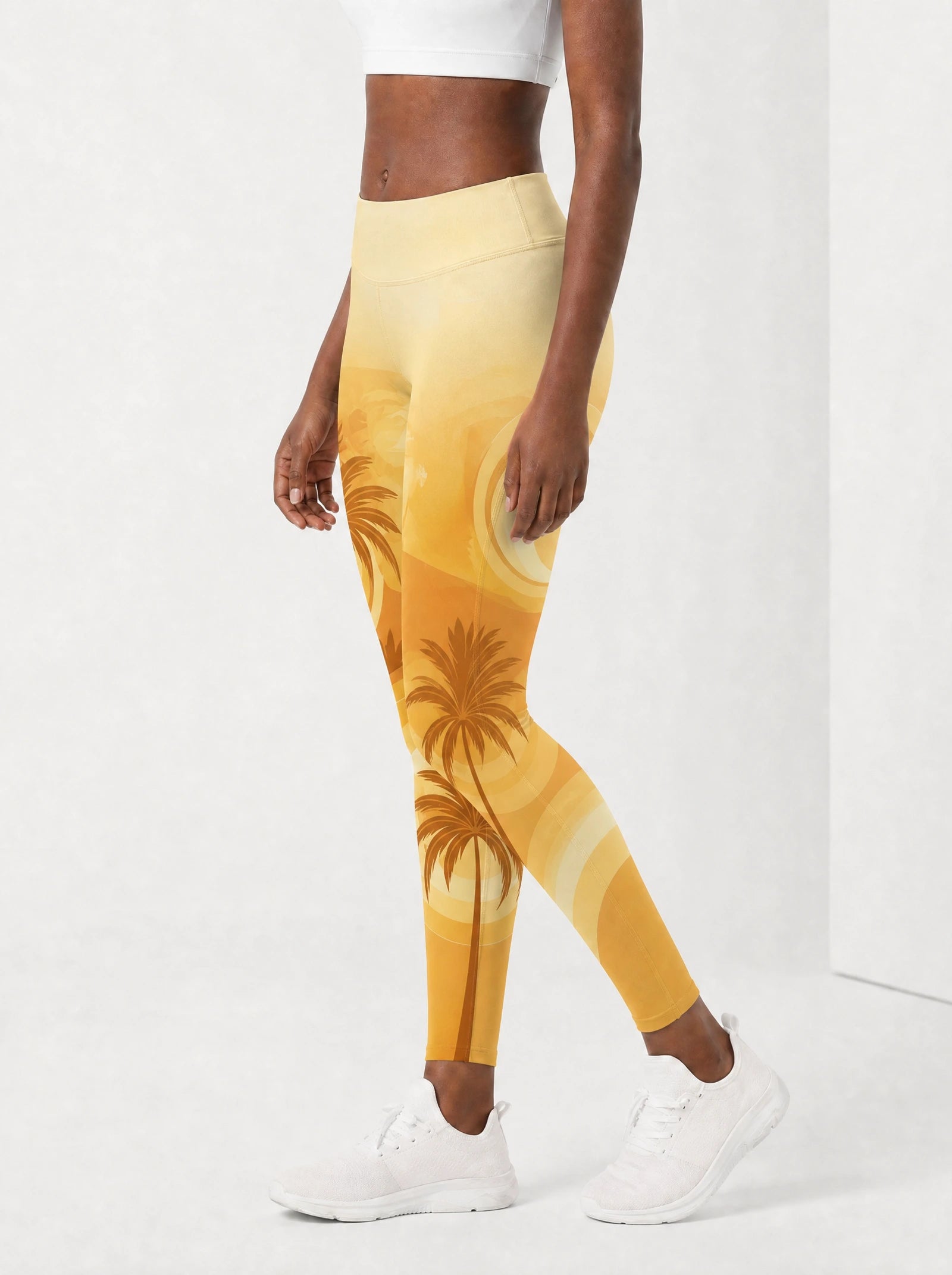 Ancestral Flame Leggings — side view on model