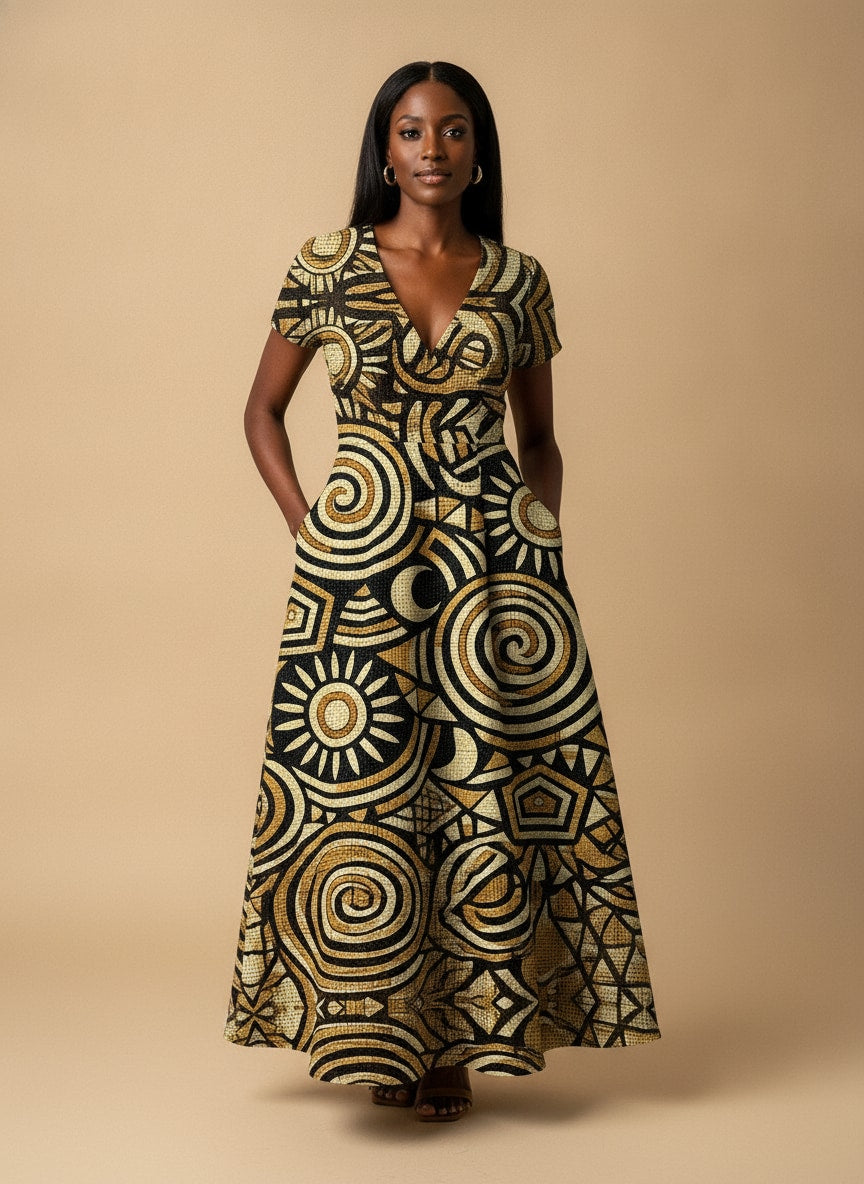 Sahara Short Sleeve Maxi Dress