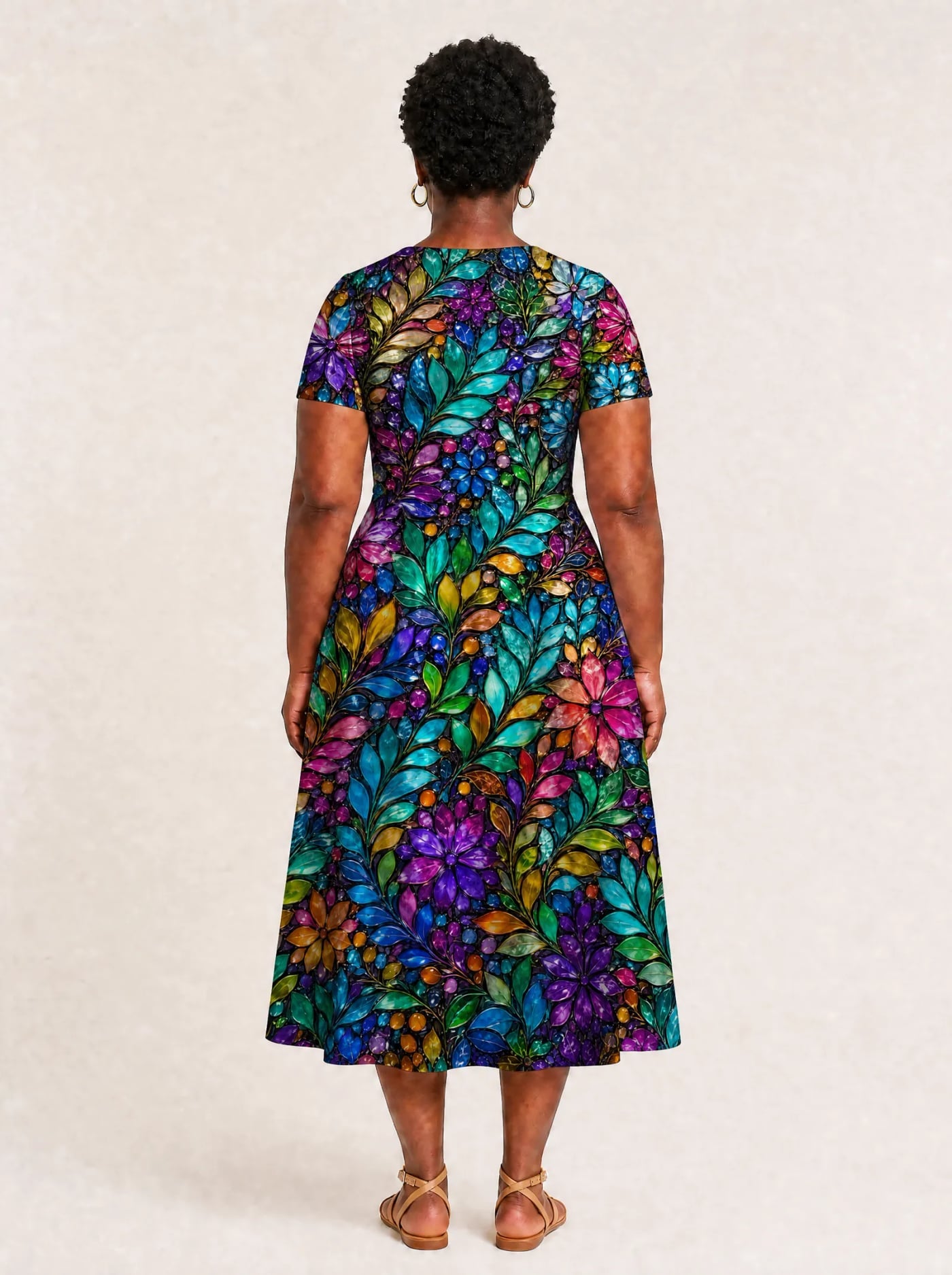 "Upinde" V Neck Midi Dress Promo