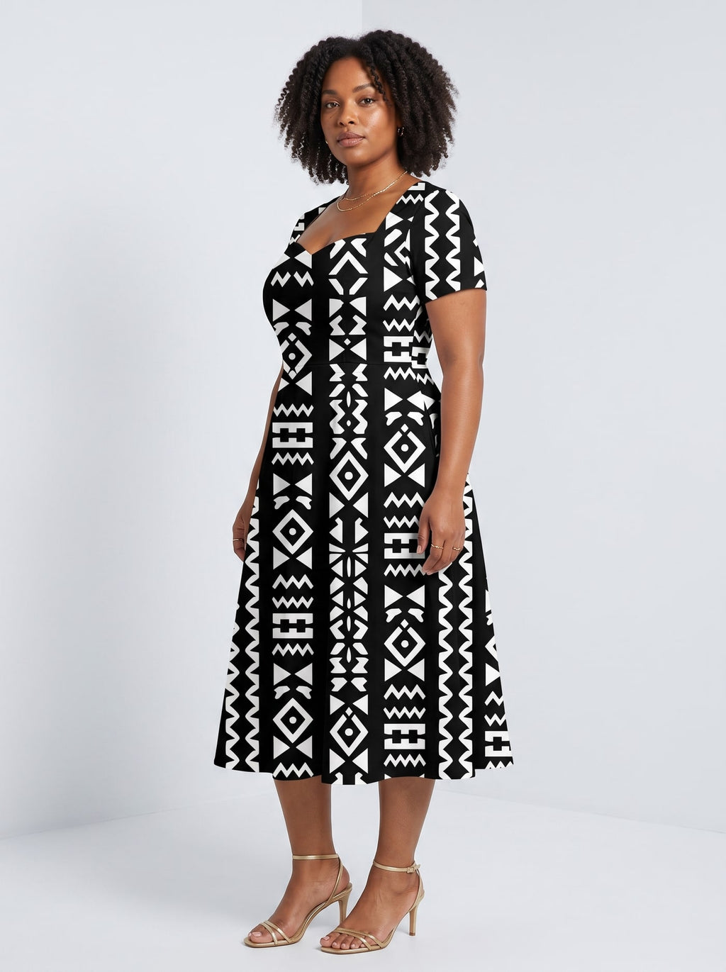 "Kuba" Sweetheart Midi Dress