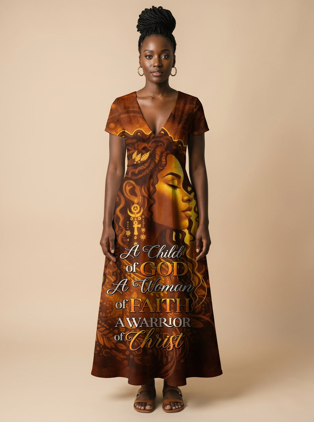 "Amara" Short Sleeve Maxi Dress