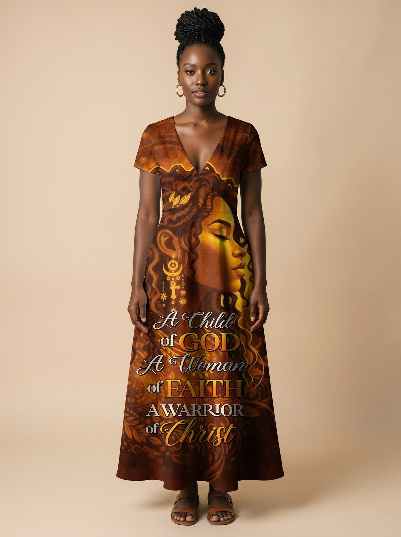 "Amara" Short Sleeve Maxi Dress