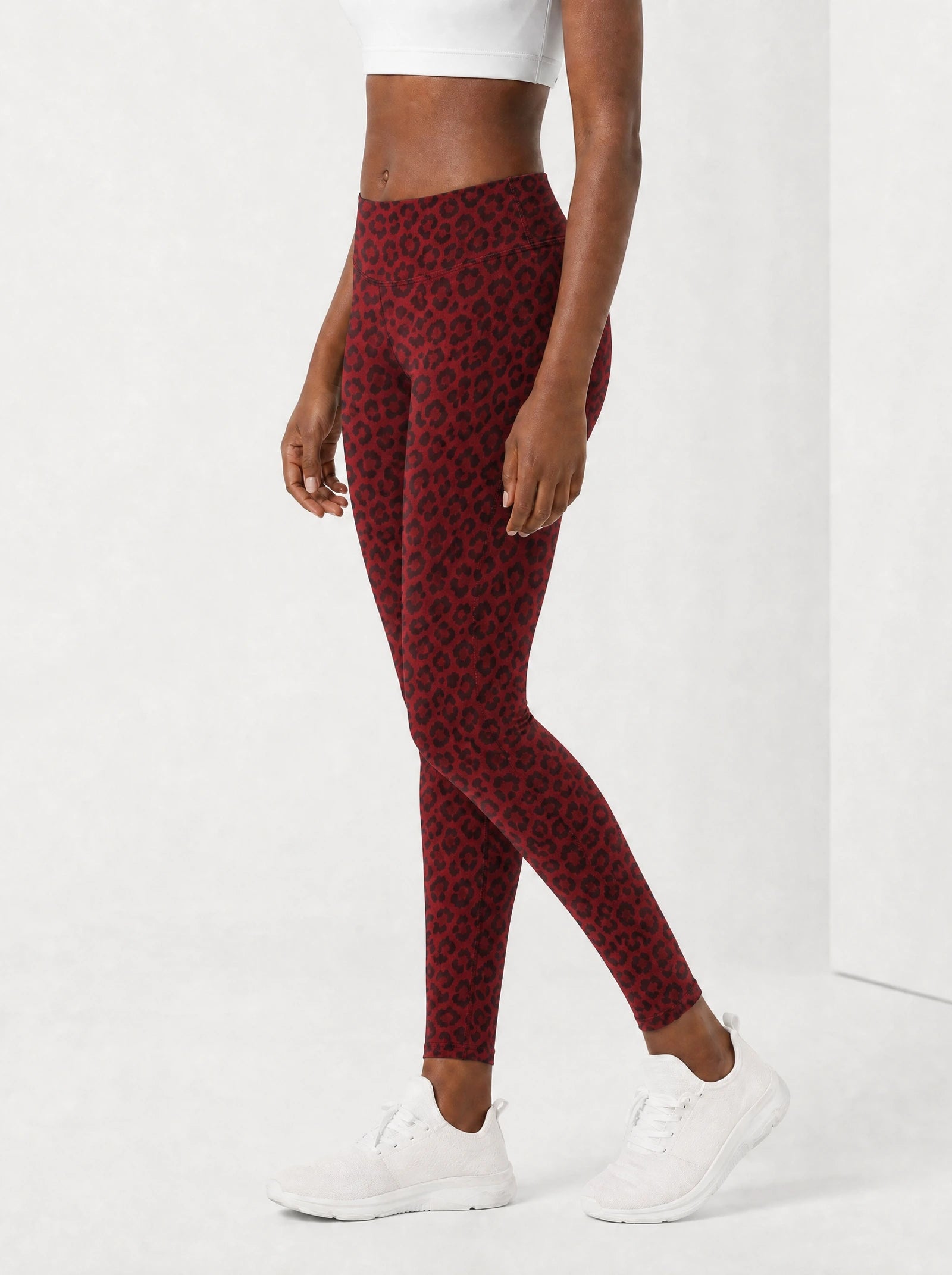 "Imani" Rouge Leggings — side view on model