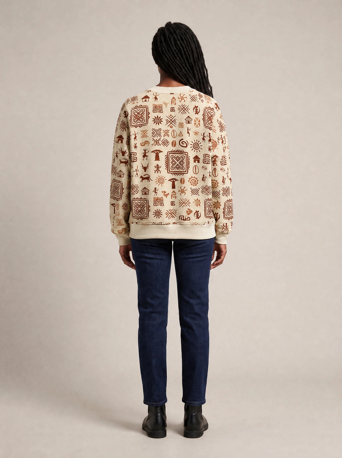 "Hadithi" Sweatshirt — back view on model