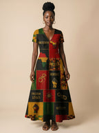 "Kumbuka" Short Sleeve Maxi Dress