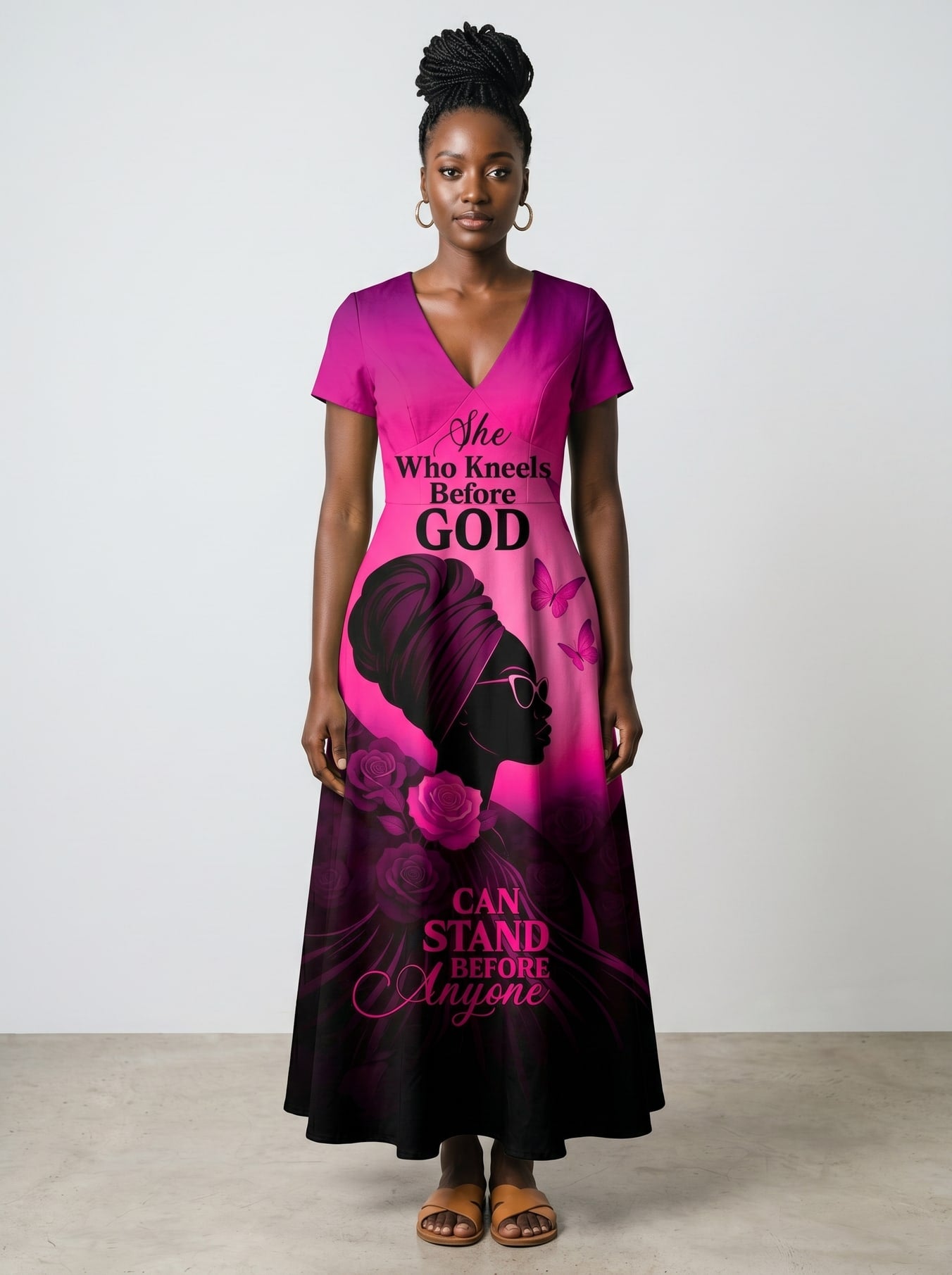 "Selah" Pink" Short Sleeve Maxi Dress