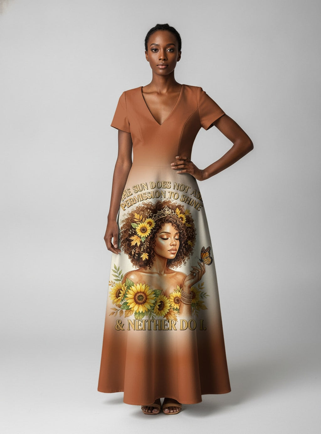"Shine Unbound" Short Sleeve Maxi Dress Promo