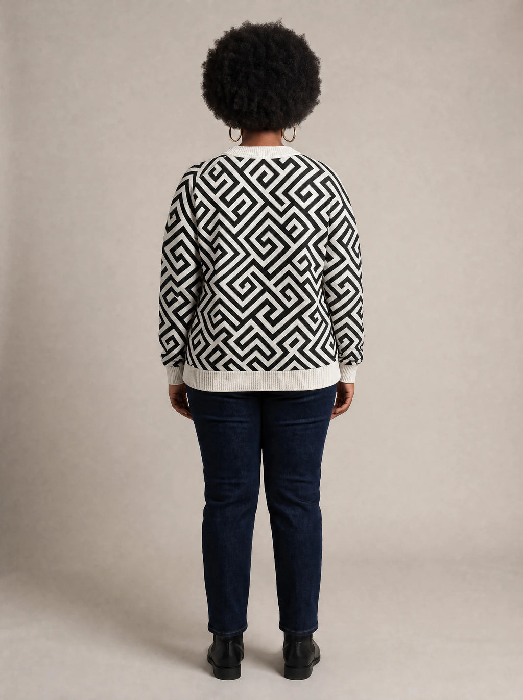 "Zamu" Sweatshirt — back view on model
