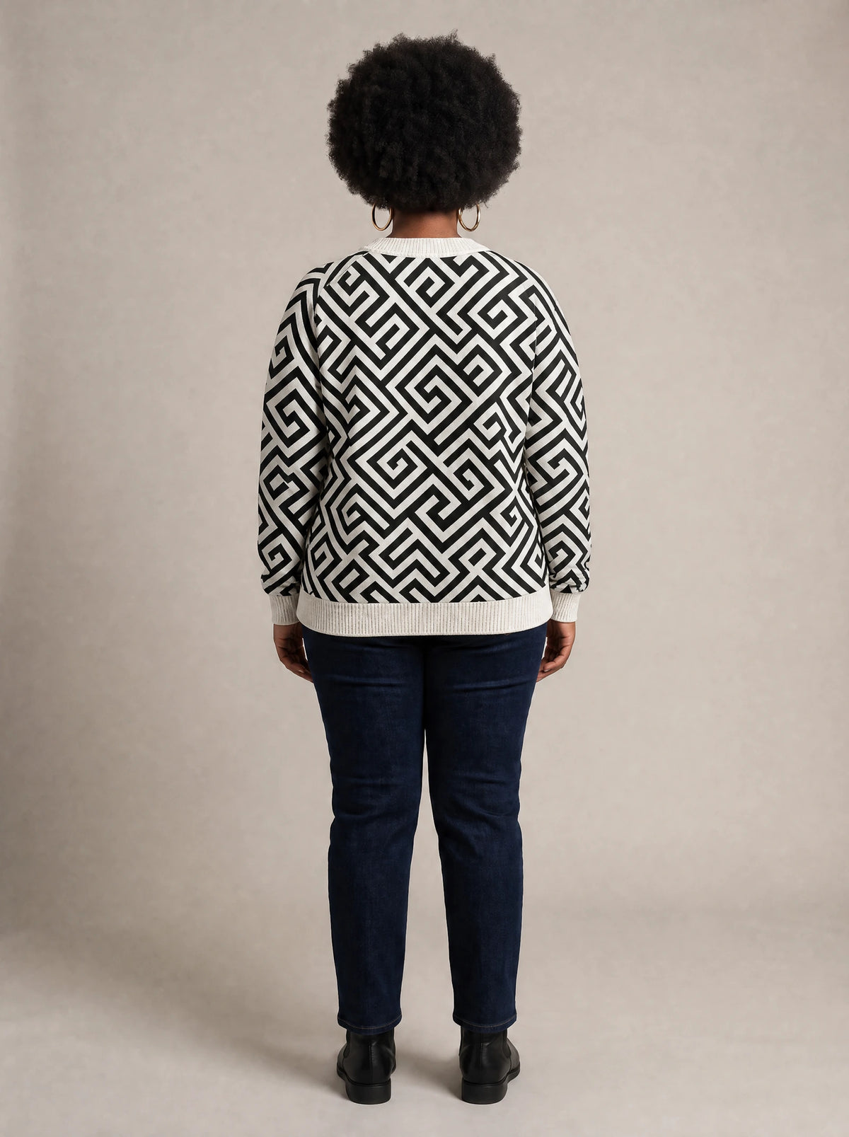 "Zamu" Sweatshirt — back view on model