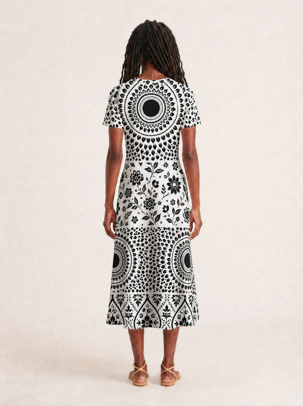 "Mwanga" V Neck Midi Dress Promo