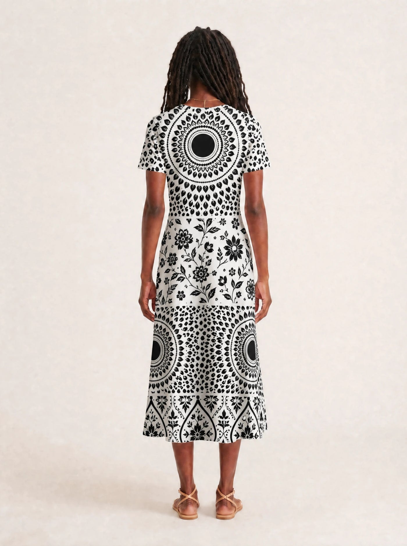 "Mwanga" V Neck Midi Dress Promo