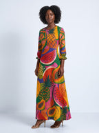 "Matunda" Long Sleeve Maxi Dress