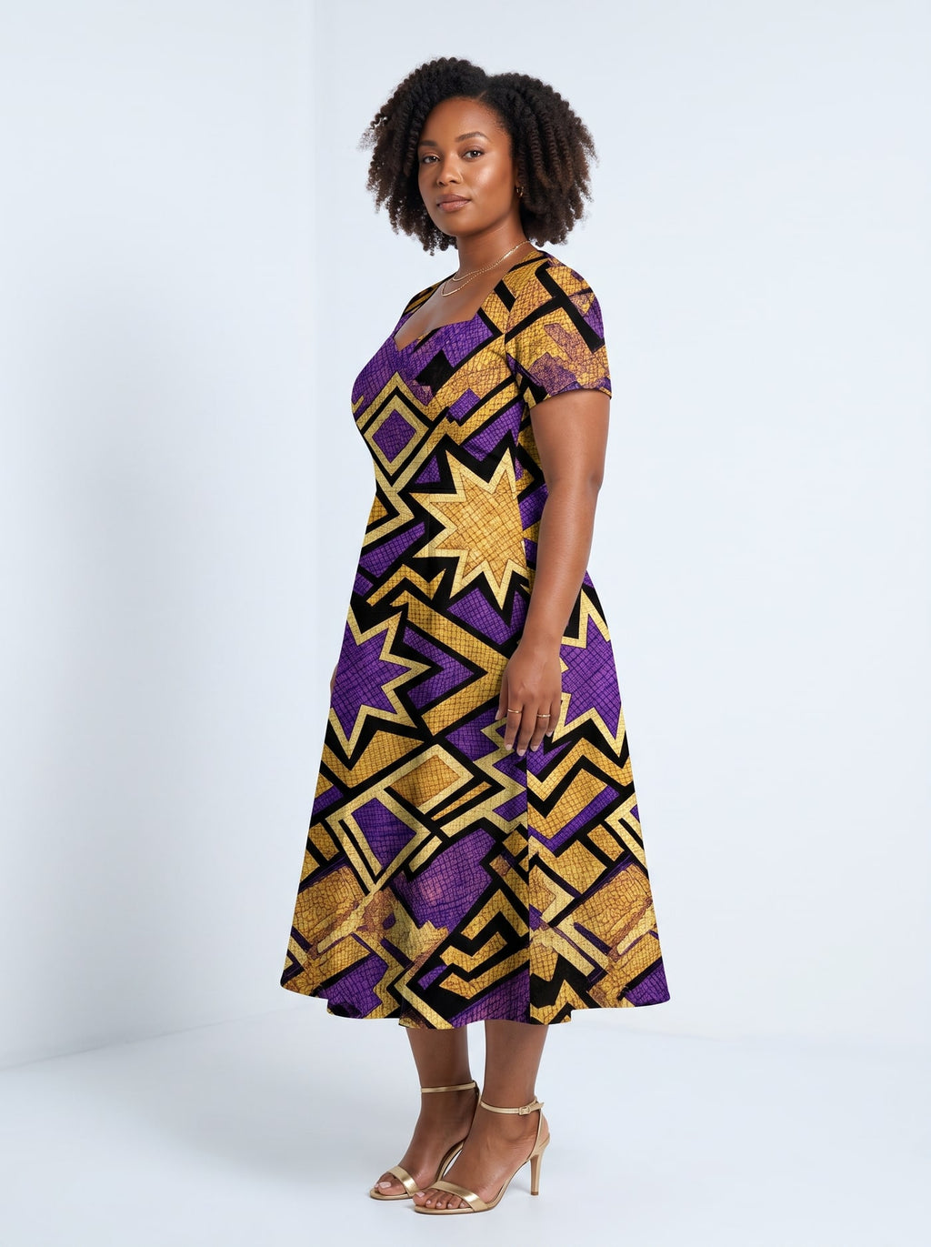 "Sheba" Sweetheart Midi Dress