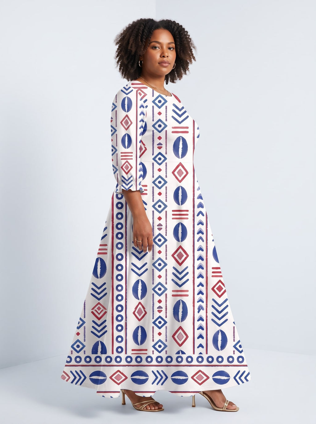 "Uhuru" Long Sleeve Maxi Dress