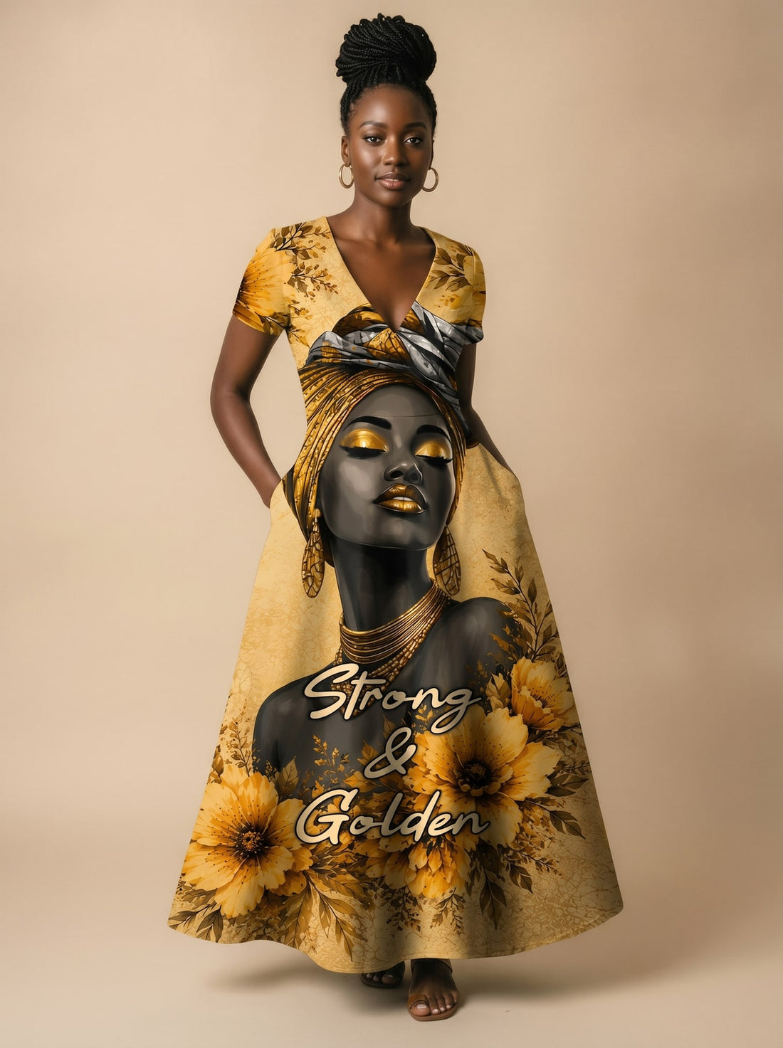 "Zari" Short Sleeve Maxi Dress