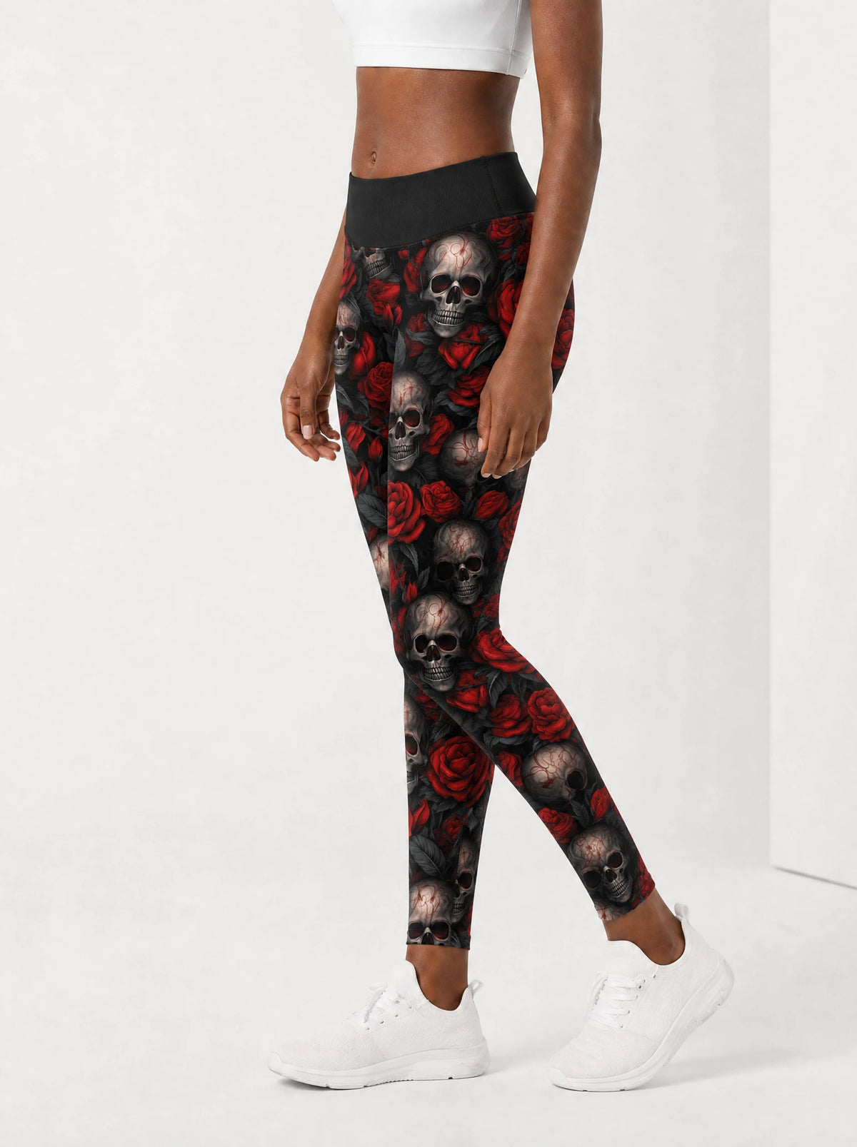 "Uchawi" Leggings — side view on model, walking