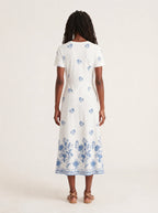 "Buluu" V Neck Midi Dress 2