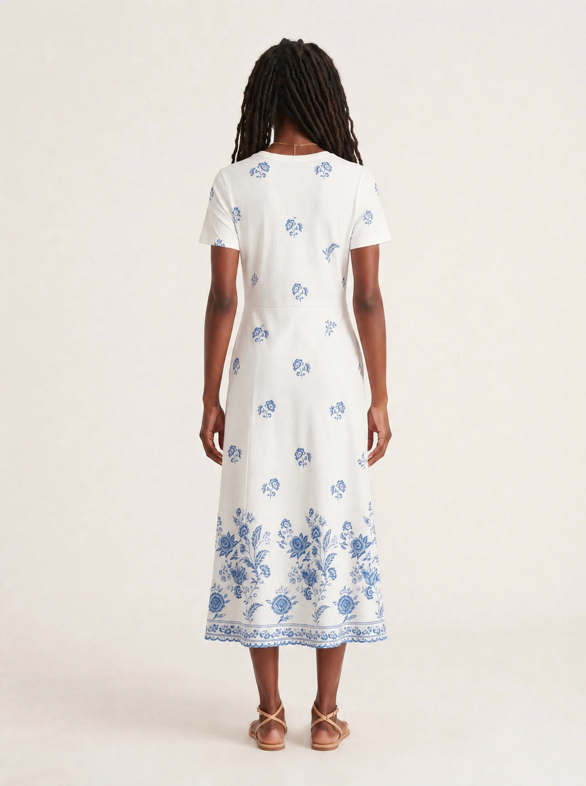 "Buluu" V Neck Midi Dress 2