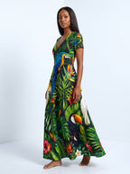 "Manyoya" Short Sleeve Maxi Dress