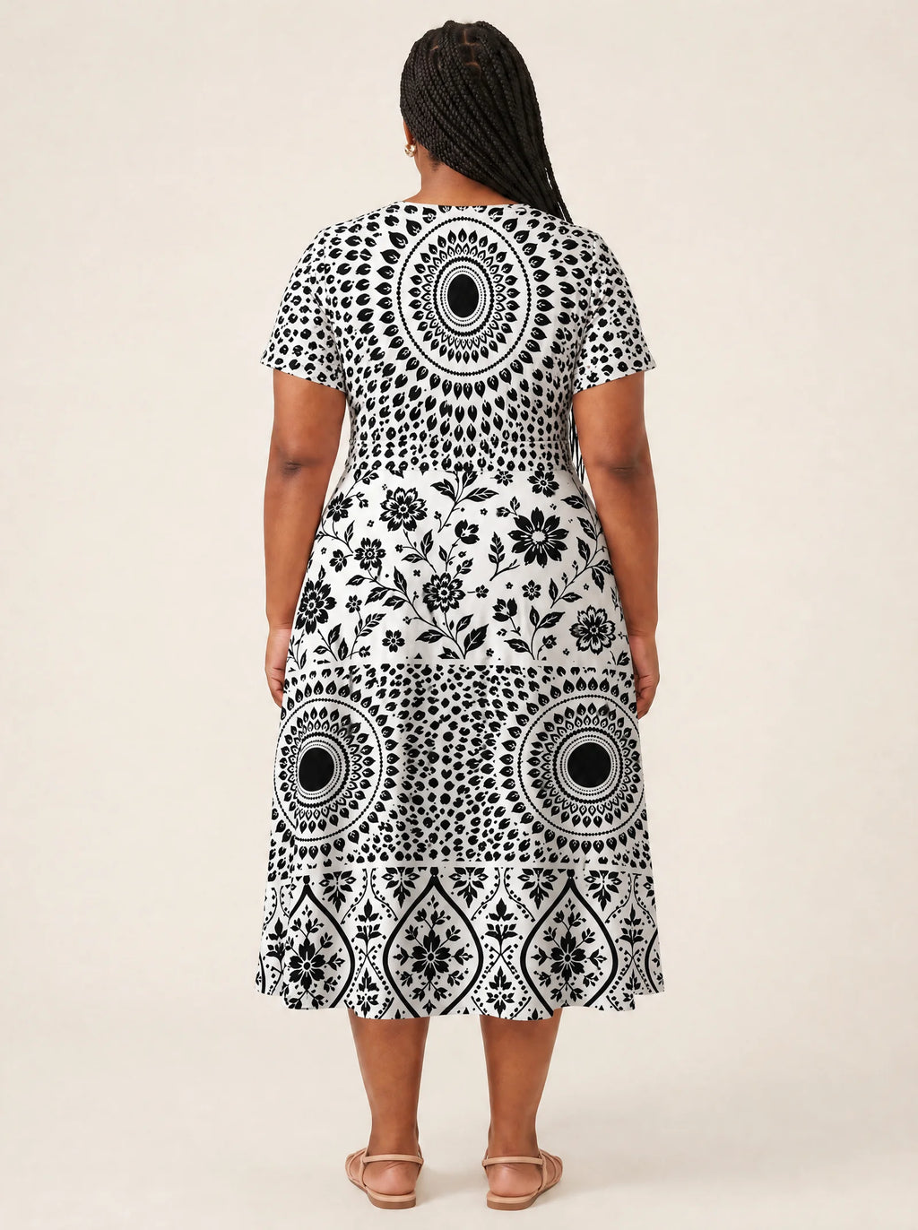 "Mwanga" V Neck Midi Dress