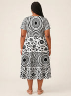 "Mwanga" V Neck Midi Dress