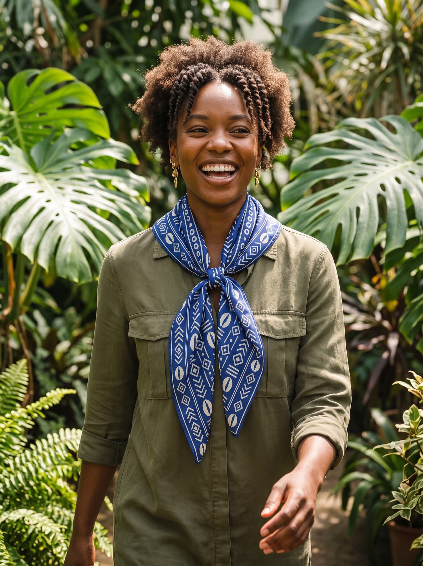 "Oshun" Royal Blue Bandana