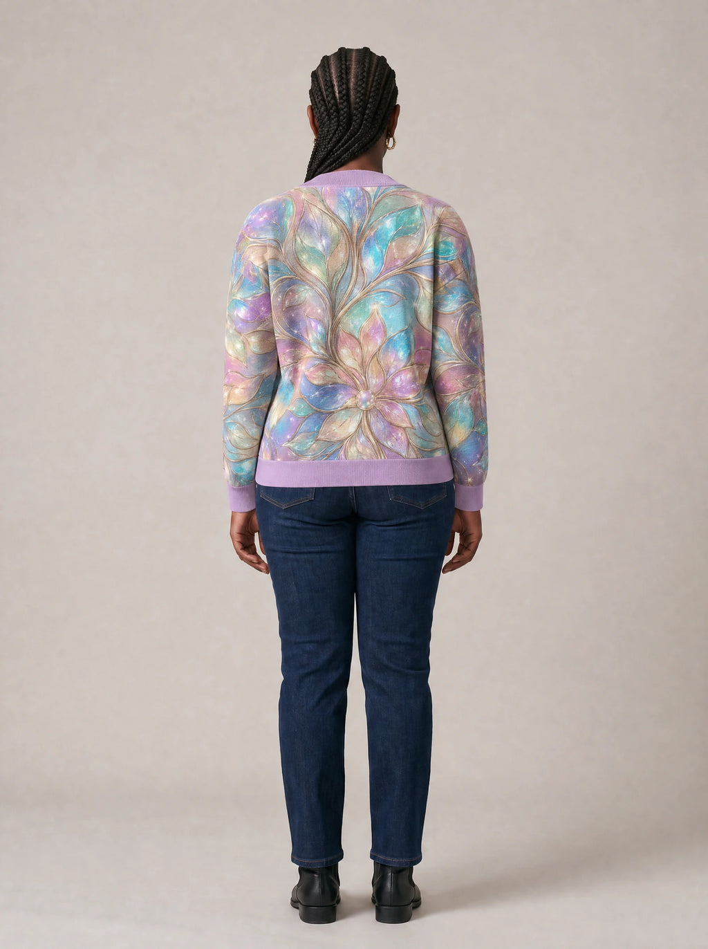 "Almasi" Cardigan — back view on model
